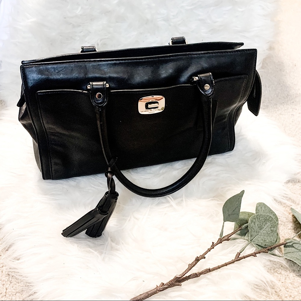 Coach vintage executive black satchel shoulder bag